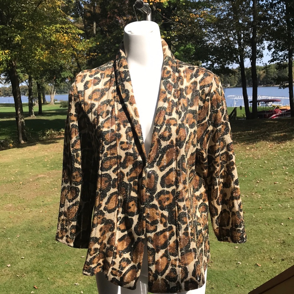 Animal print Ruby Rd swing jacket L